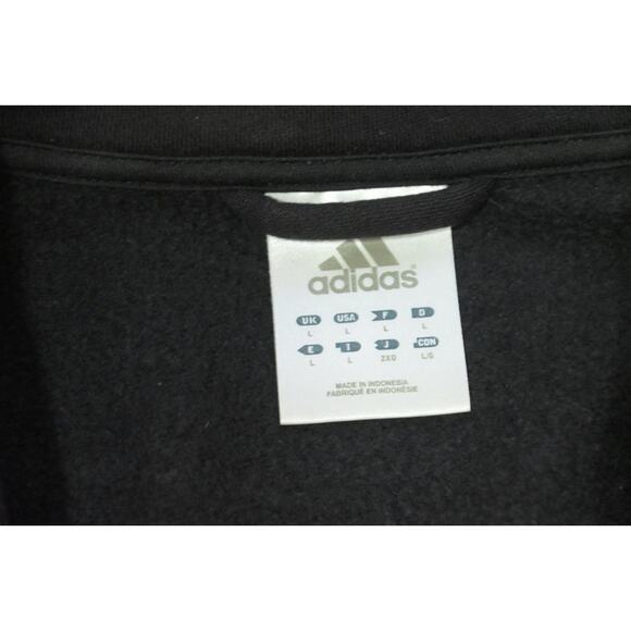 Adidas Fleece Track Jacket Full Zip Performance Athletic Black Mens Sz XL - Picture 8 of 9